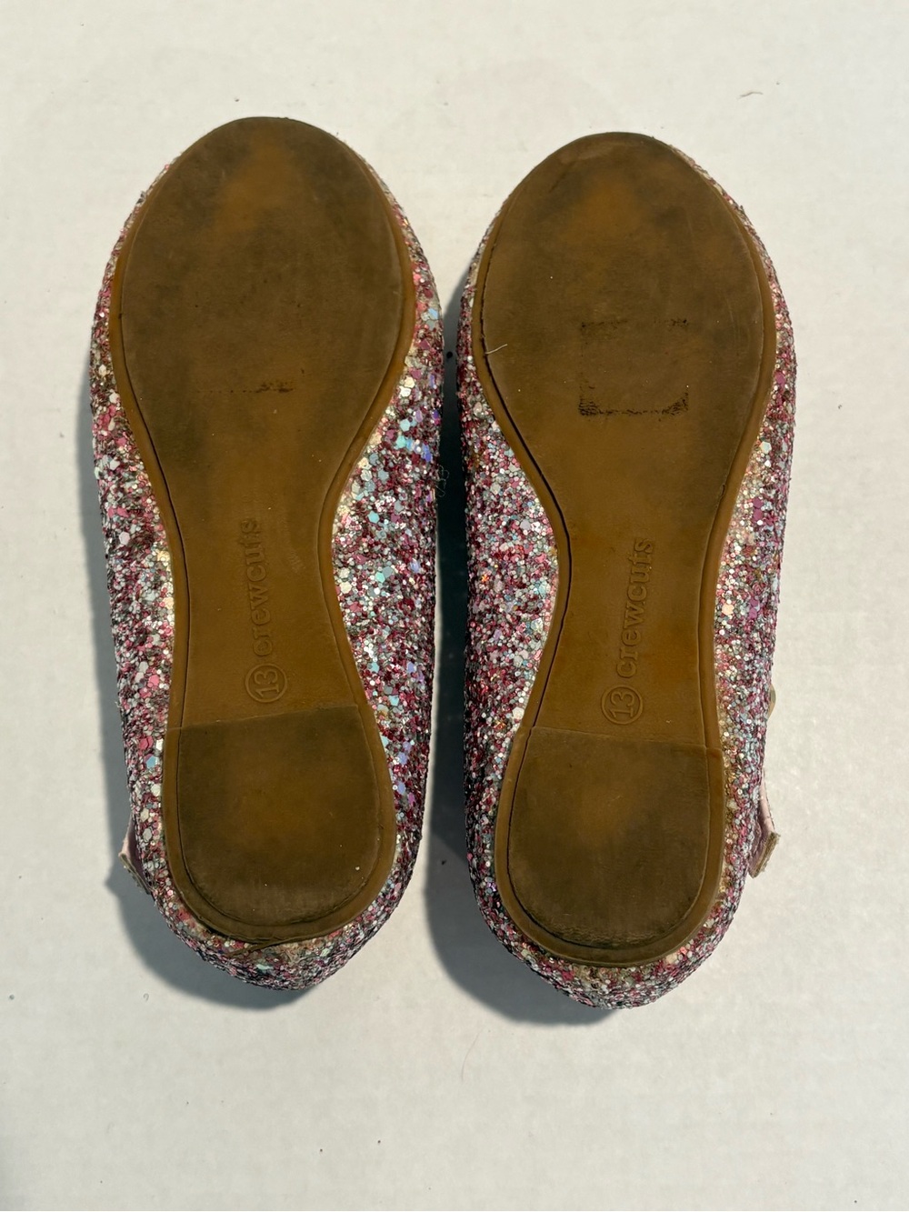 J. Crew Girls Pink Glitter Mary Janes with Buckle Sparkly - Picture 6 of 6